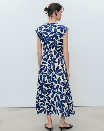 Mango Sleeveless V Neck Midi Dress