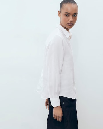 Mango White Long Sleeve Shirt