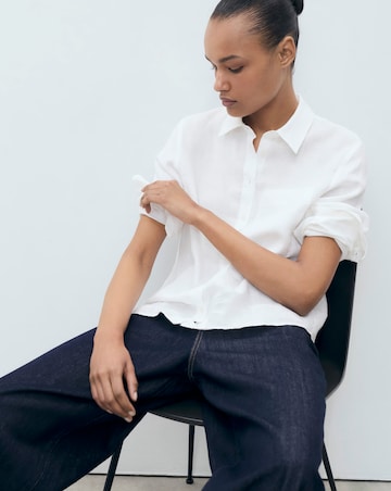 Mango White Long Sleeve Shirt