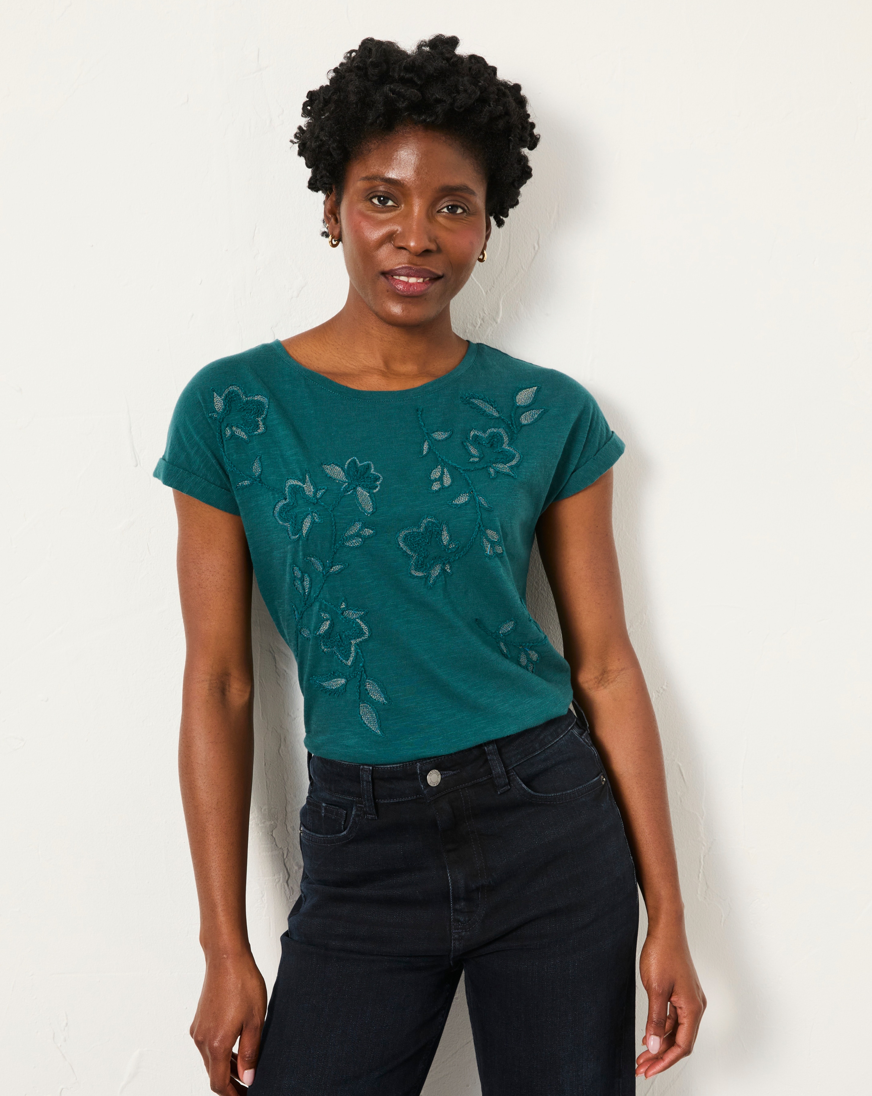 Fatface Ivy Embroidered Top