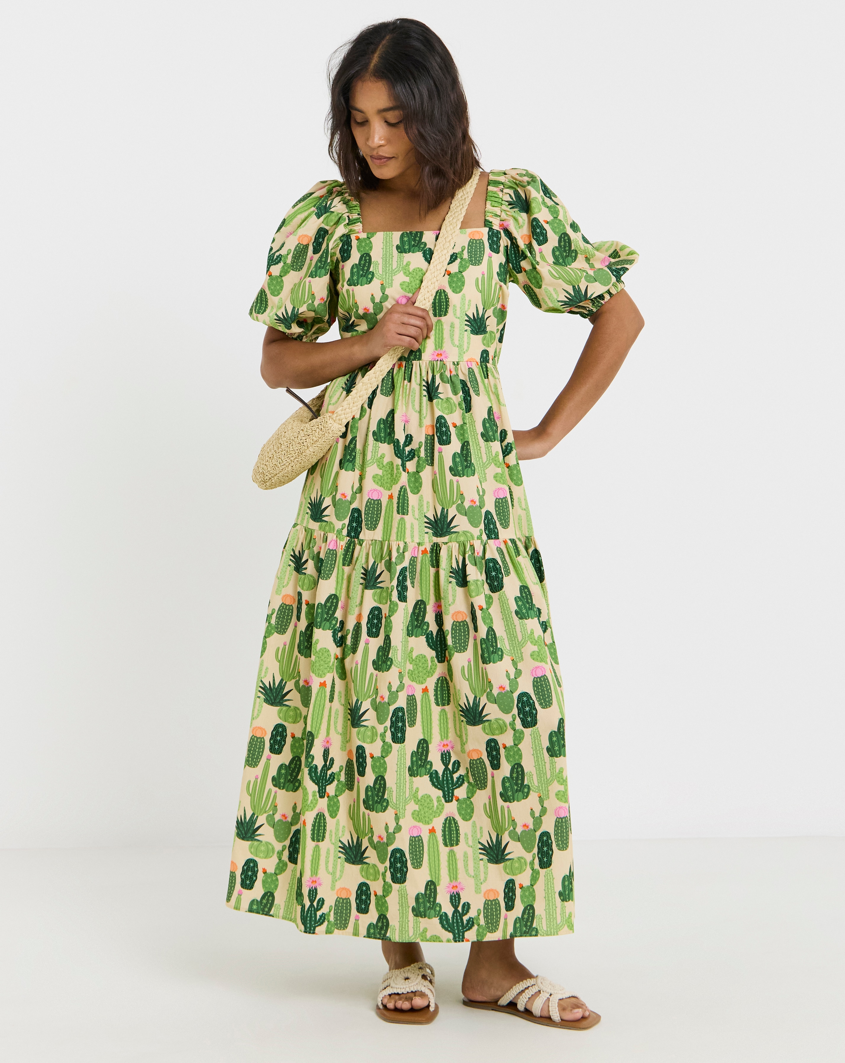 Twisten Wunder Cactus Midaxi Dress