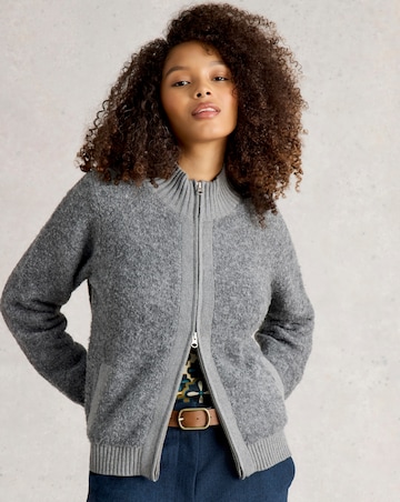 White Stuff Bobby Boucle Zip Cardi