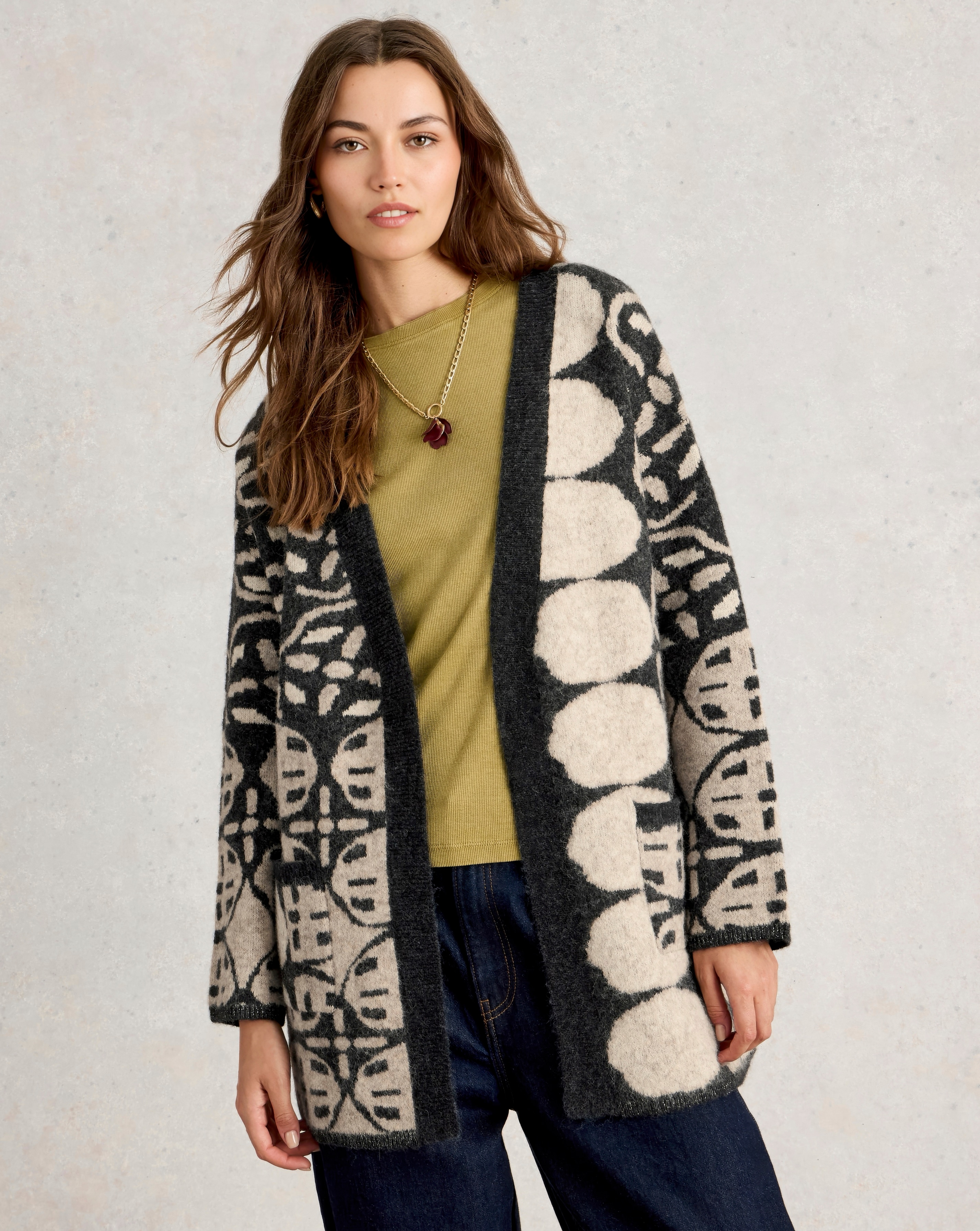 White Stuff Jewel Longline Cardi