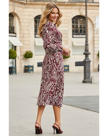 Sosandar Ikat Twist Front Dress