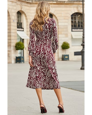 Sosandar Ikat Twist Front Dress