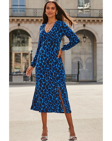 Sosander Moroccan Tile Waist Detail Midi Dress