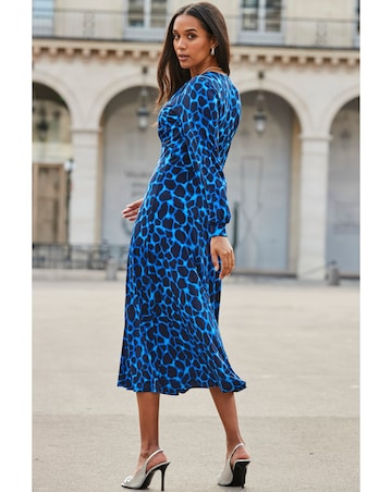 Sosander Moroccan Tile Waist Detail Midi Dress