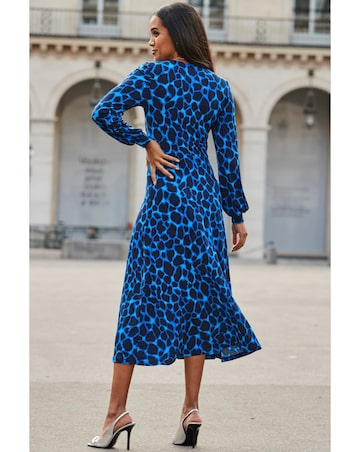Sosander Moroccan Tile Waist Detail Midi Dress