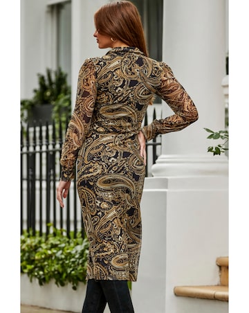 Sosandar Mesh Shirt Midi Dress