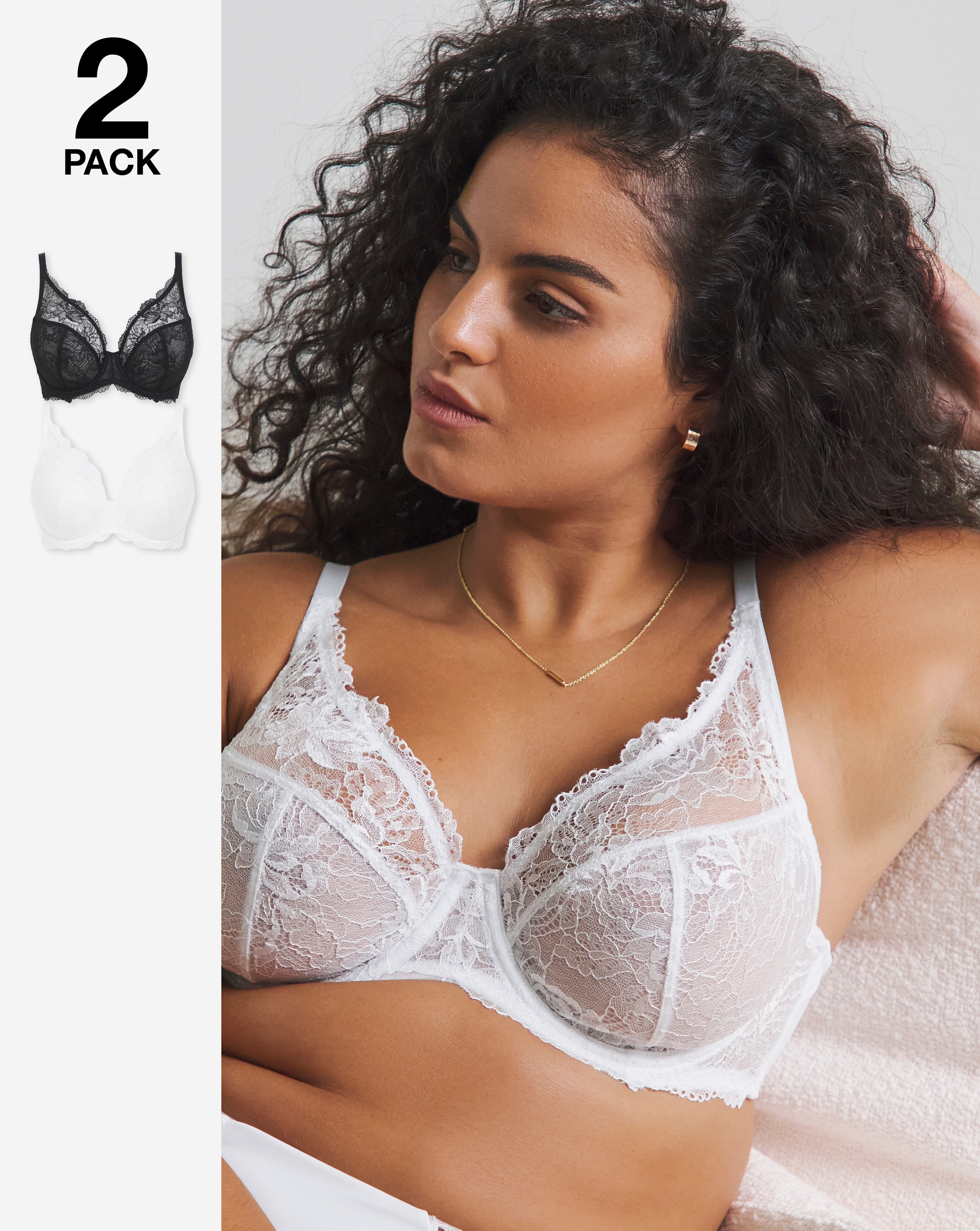 New In - 2 Pack Ella Full Cup Wired Bras
