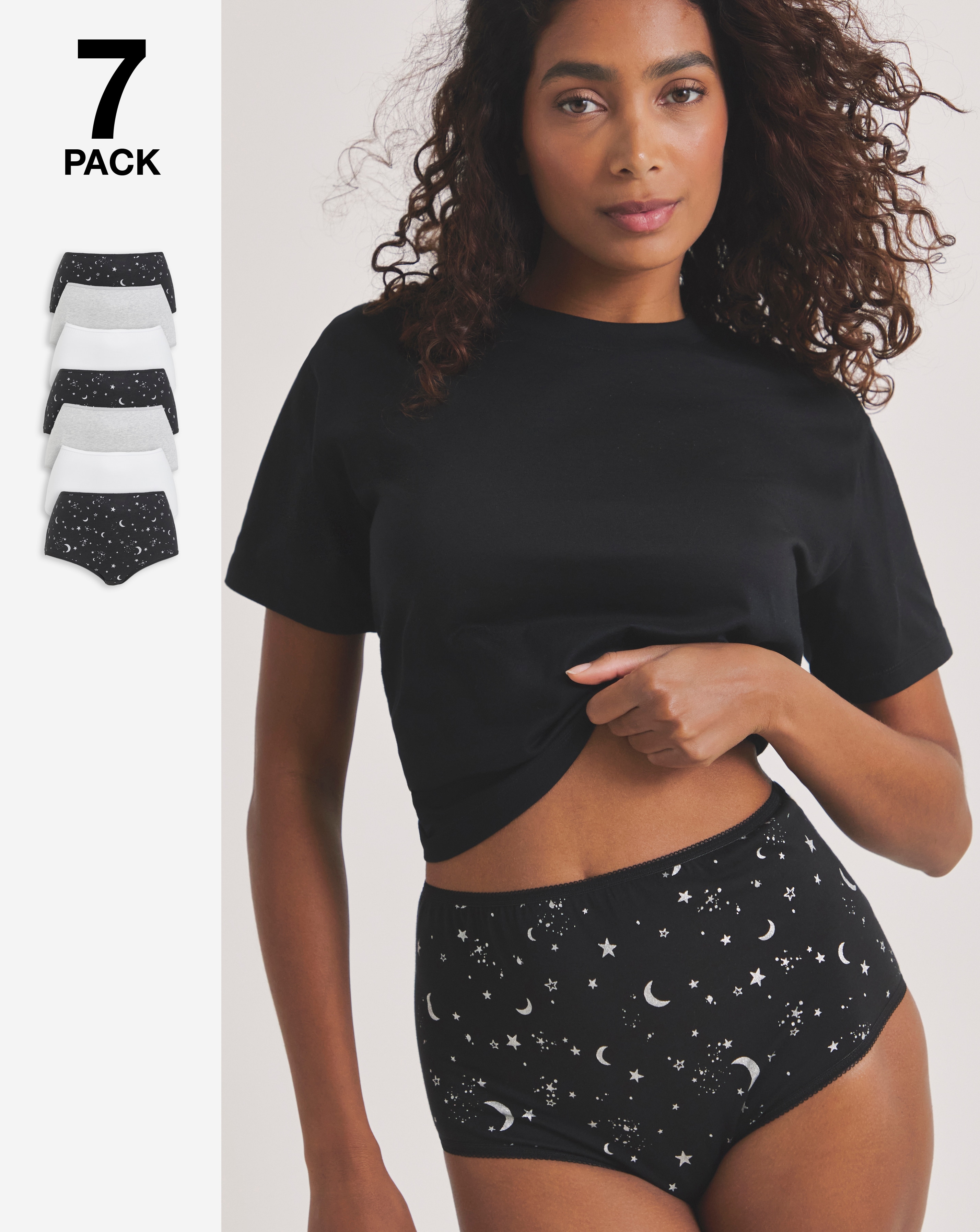 Pretty Secrets 7 Pack Full Fit Knickers