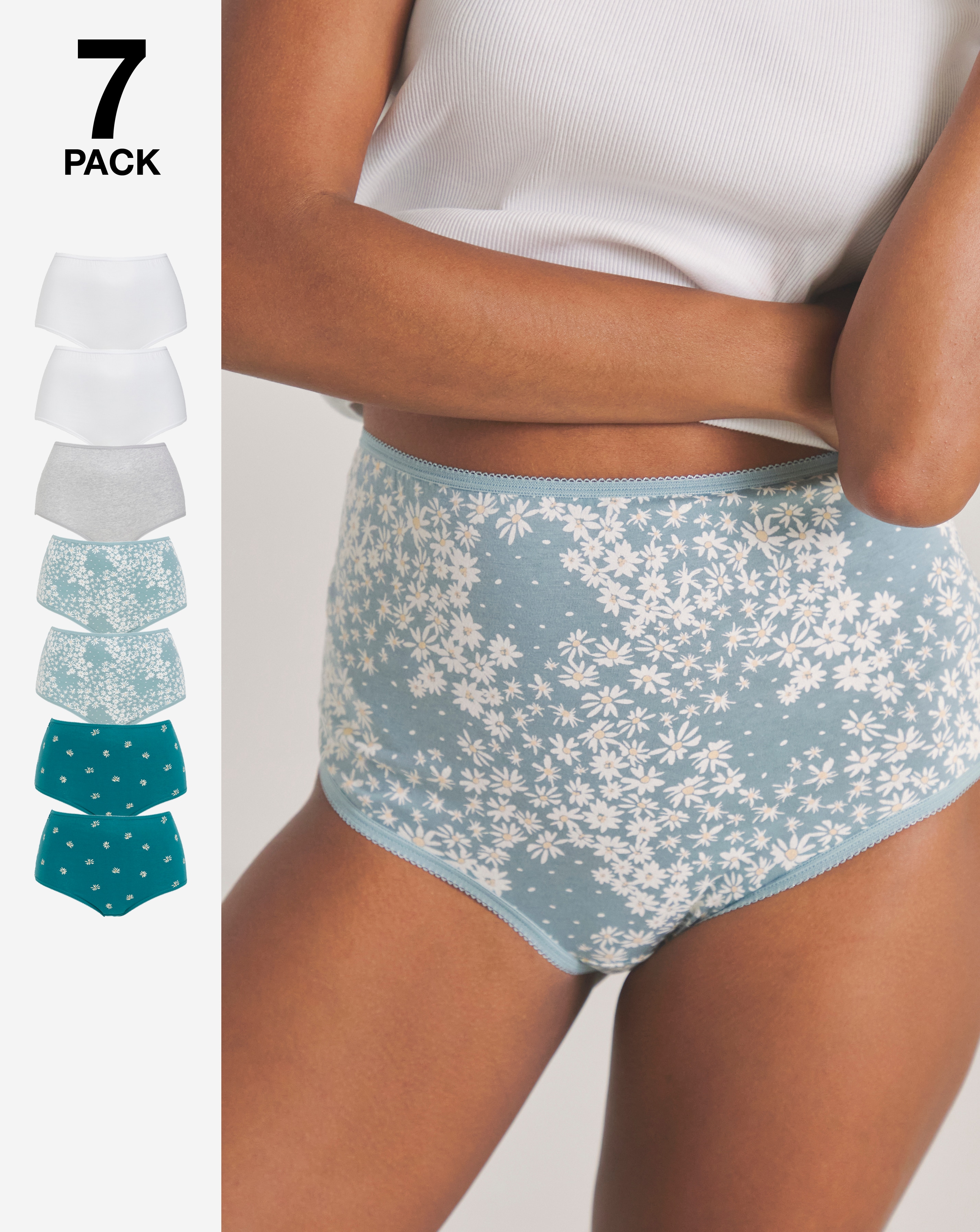 Pretty Secrets 7 Pack Full Fit Knickers