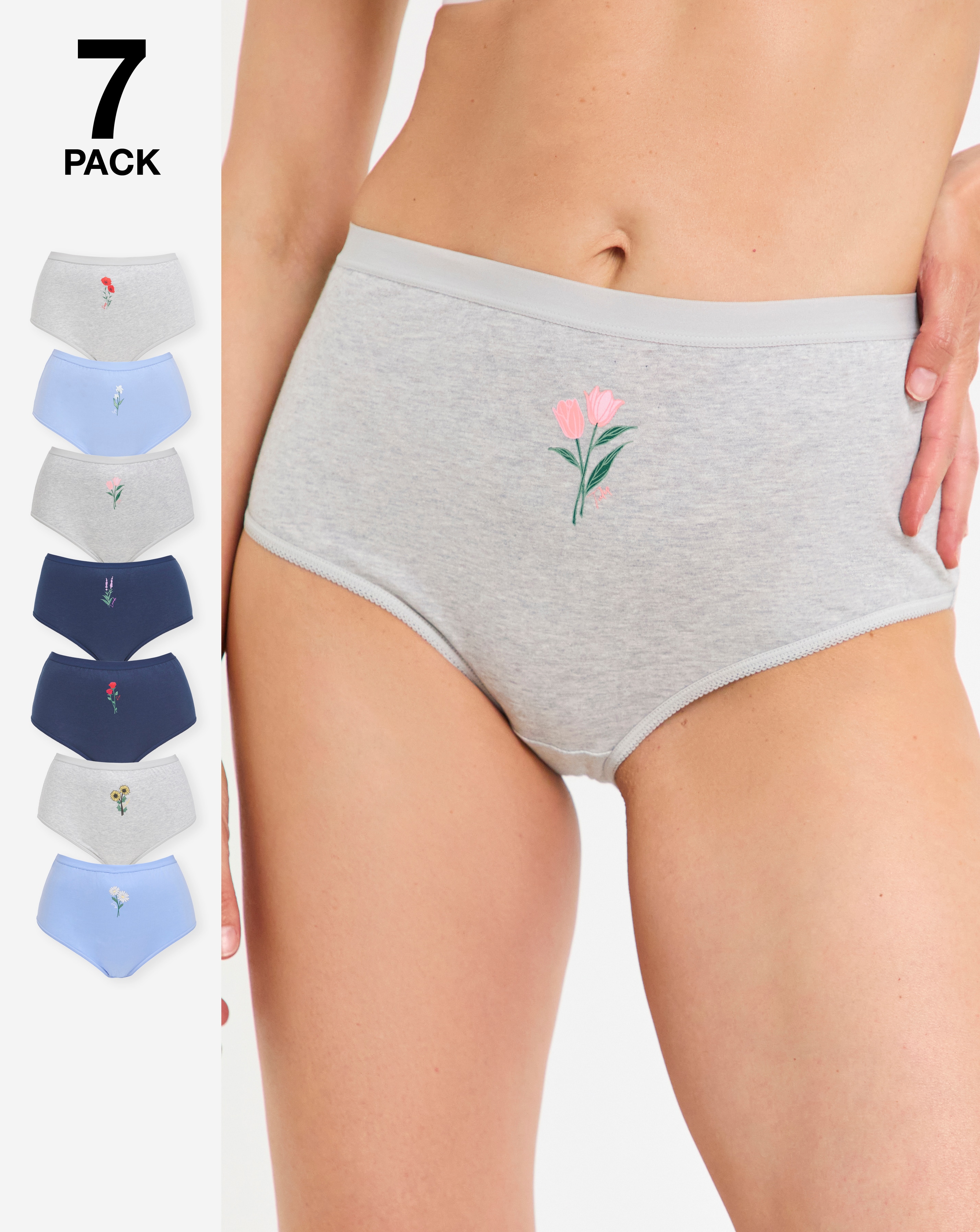 Pretty Secrets 7 Pack Full Fit Knickers