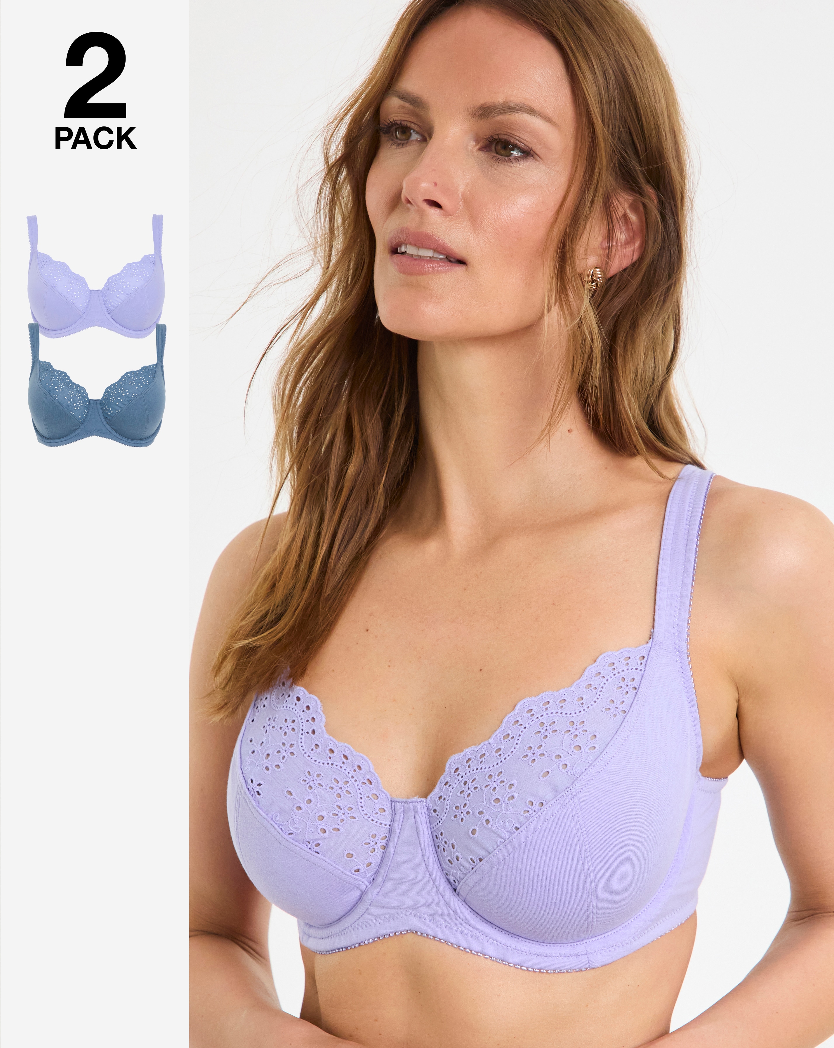 2 Pack New Jane Full Cup Wired Bras