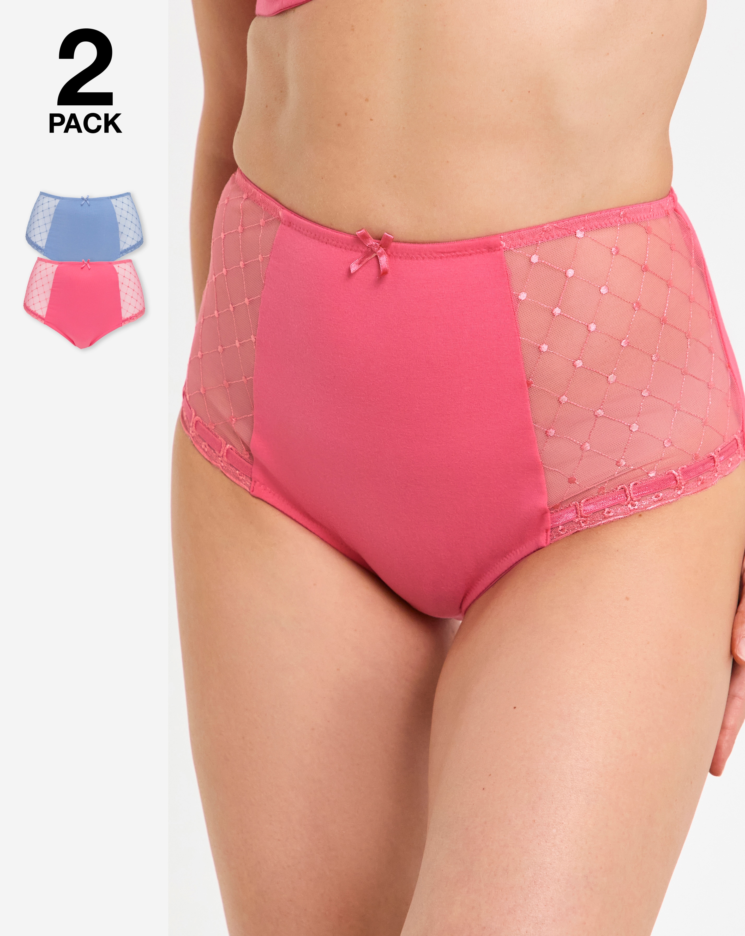 2 Pack Rachel Embroidery Deep Brief