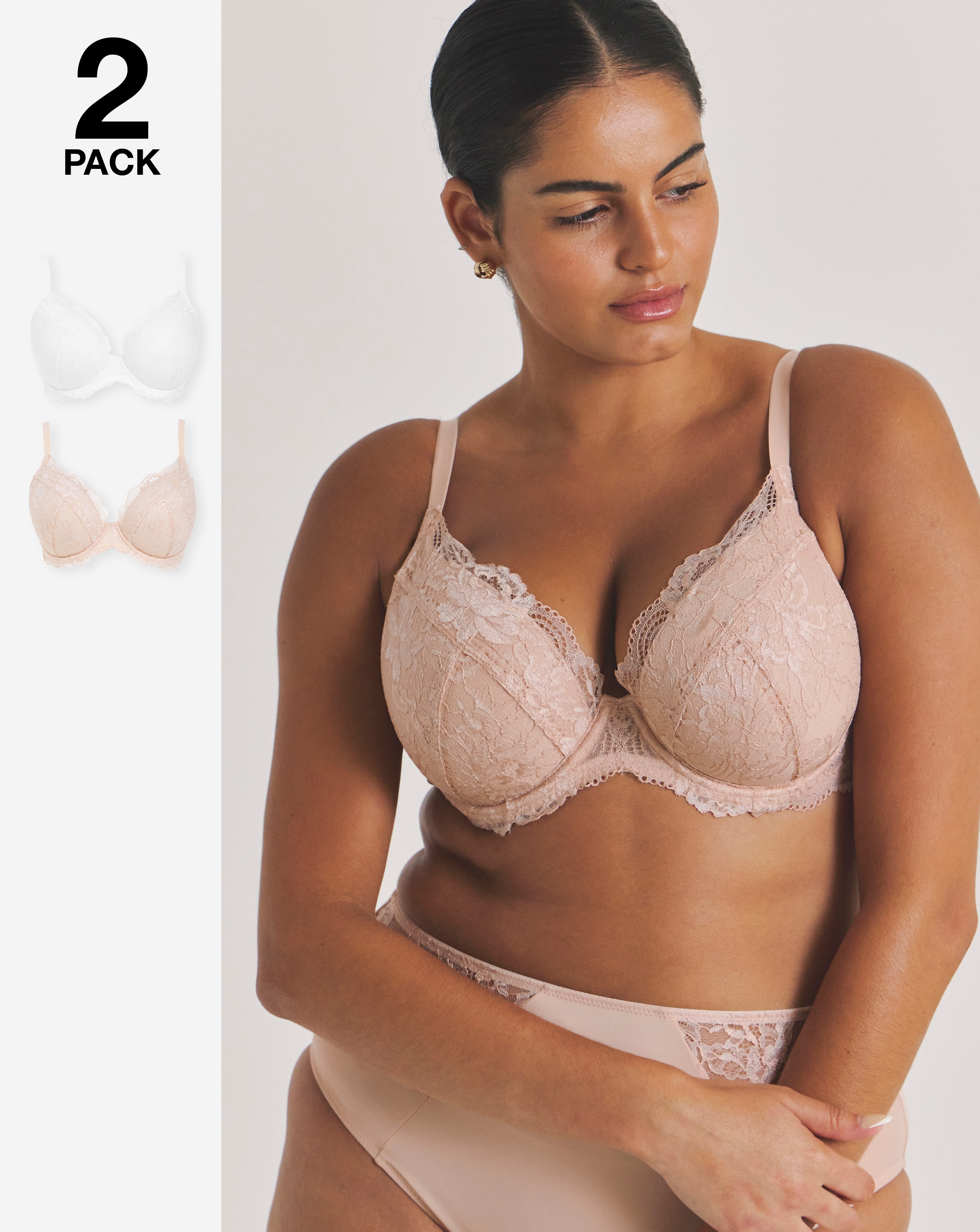 New In - 2 Pack Ella Padded Plunge Bras