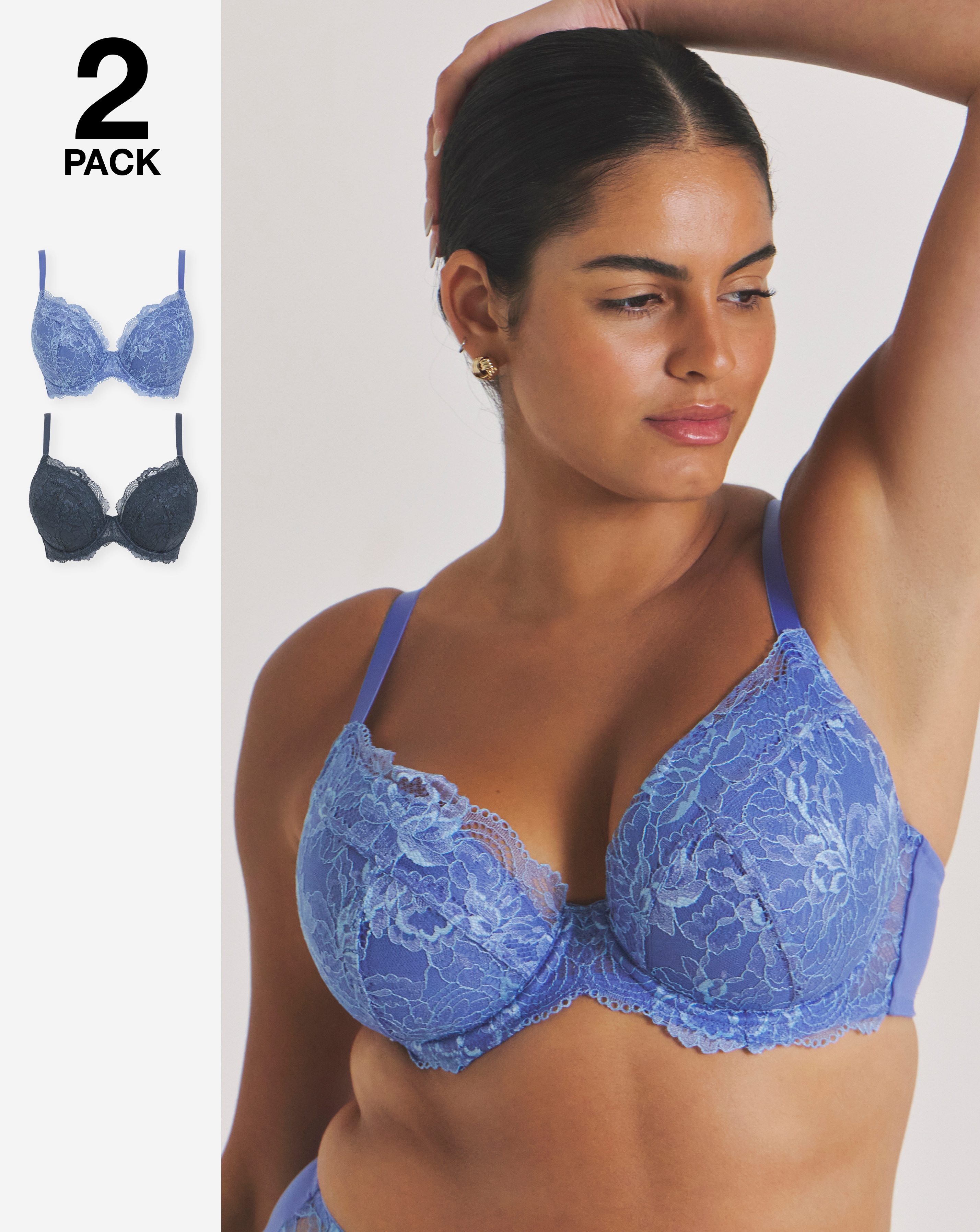 New In - 2 Pack Ella Plunge Wired Bras