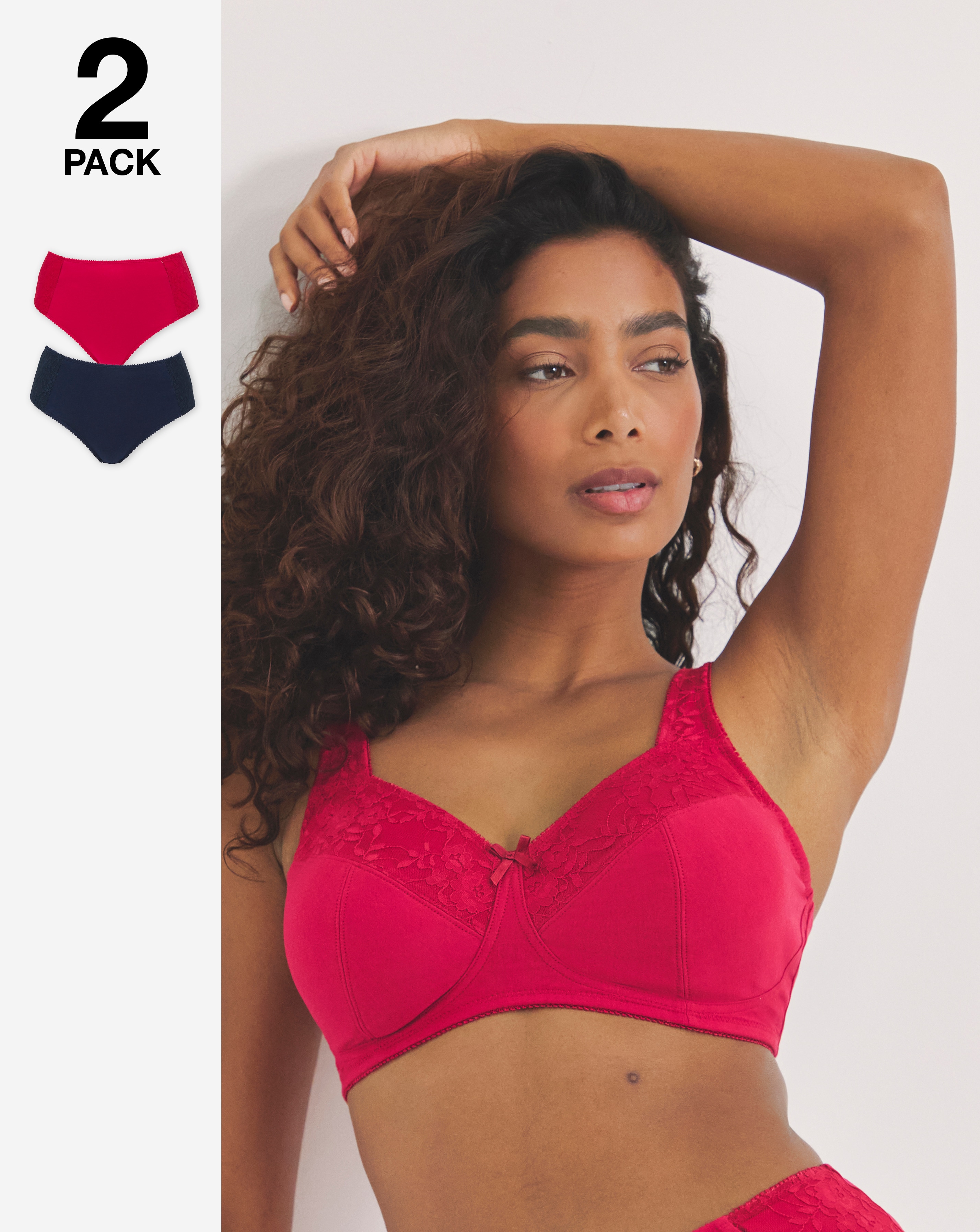 New In - 2 Pack New Sarah Full Cup Non Wired Bras