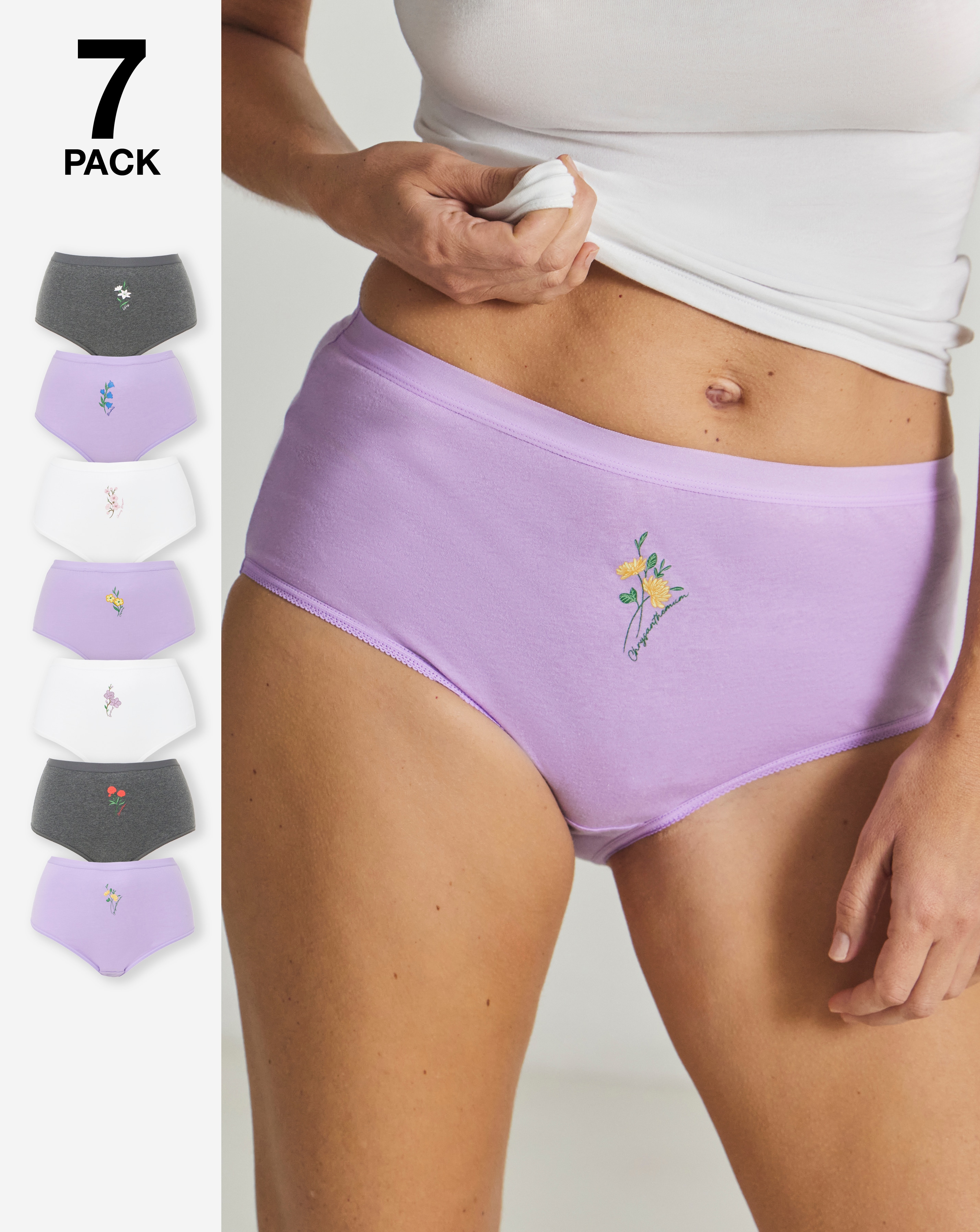 Pretty Secrets 7 Pack Full Fit Brief