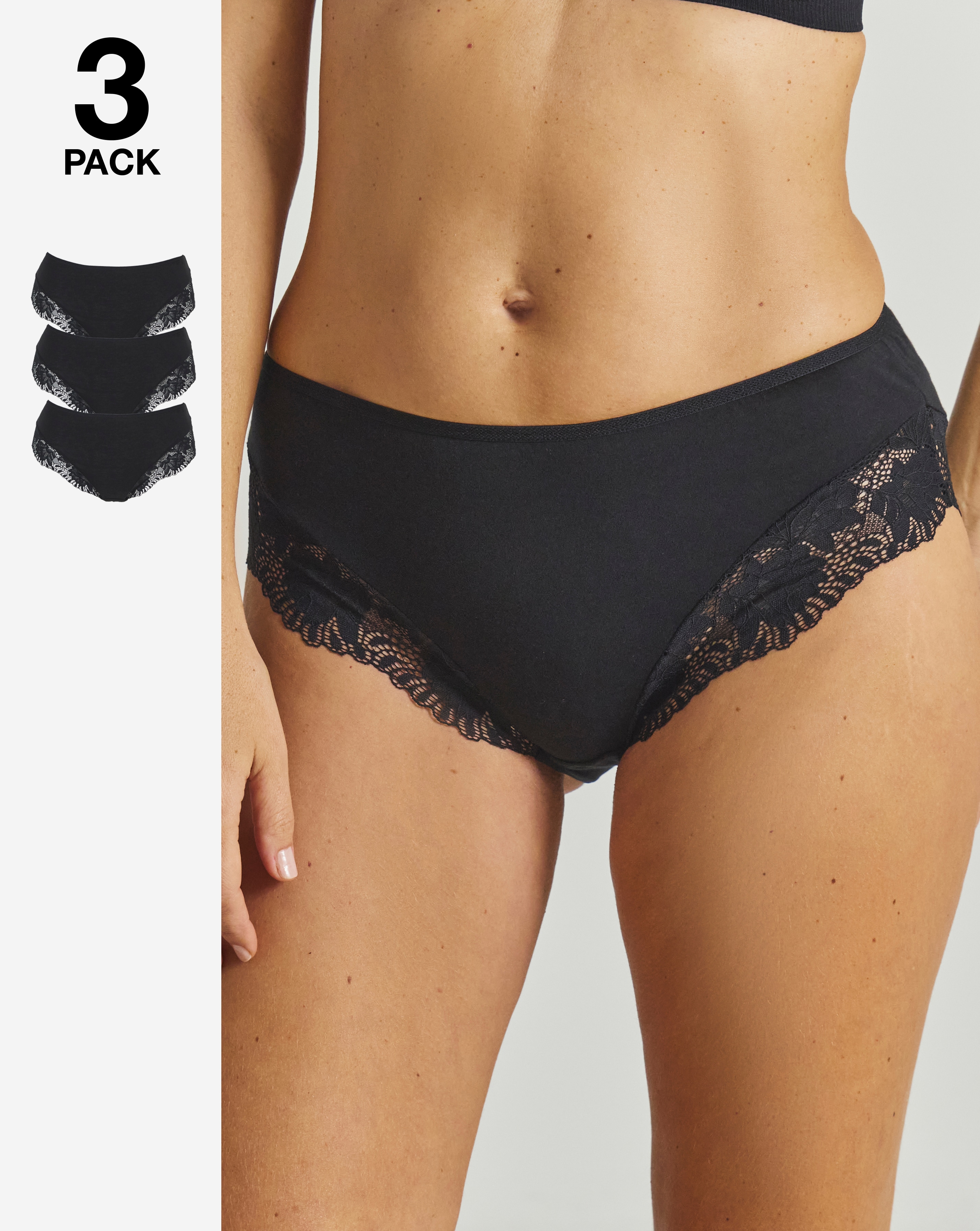 New In - 3 Pack Midi Brazilian Knickers