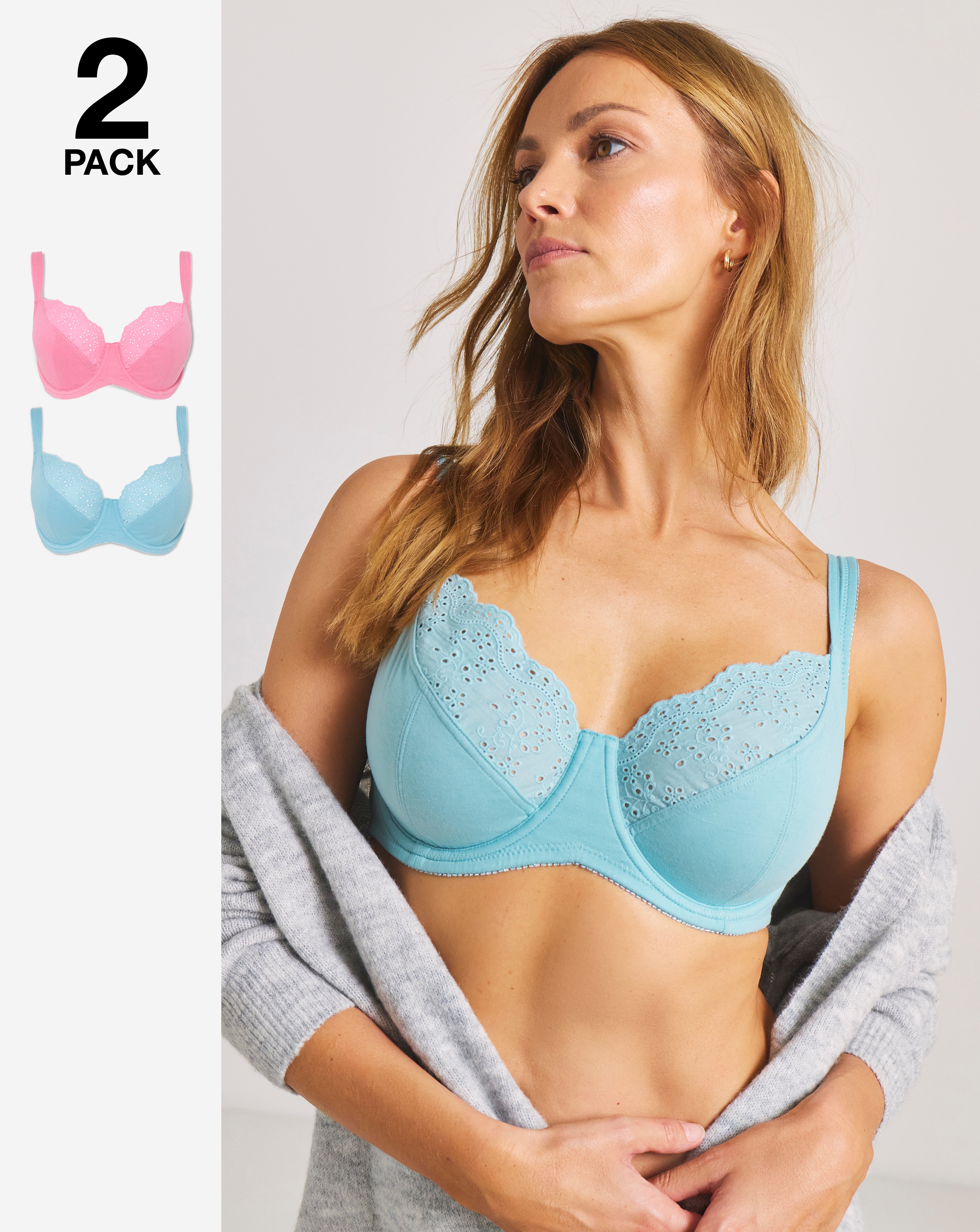 2 Pack New Jane Wired Full Cup Bras