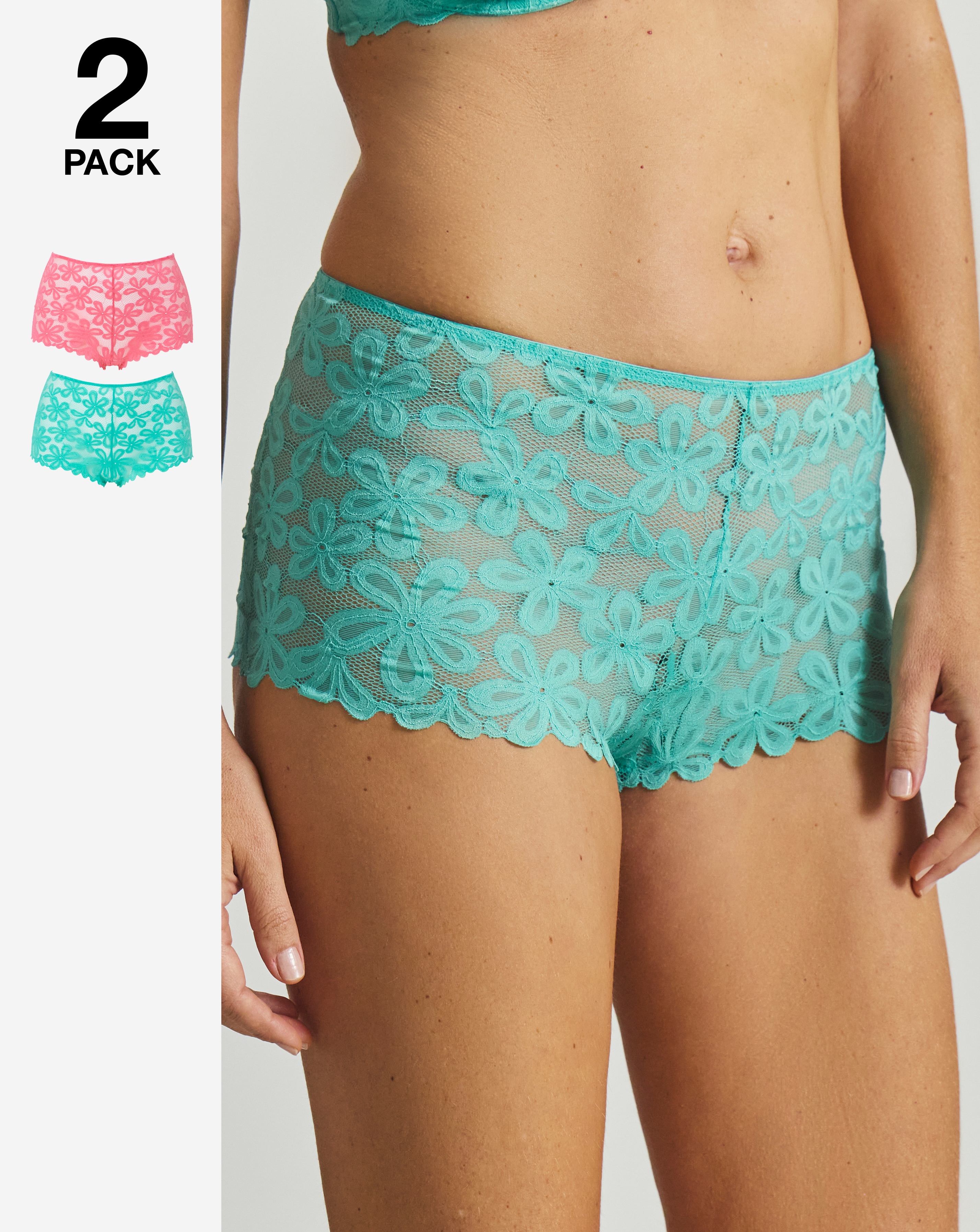 2 Pack Daisy Lace Shorts