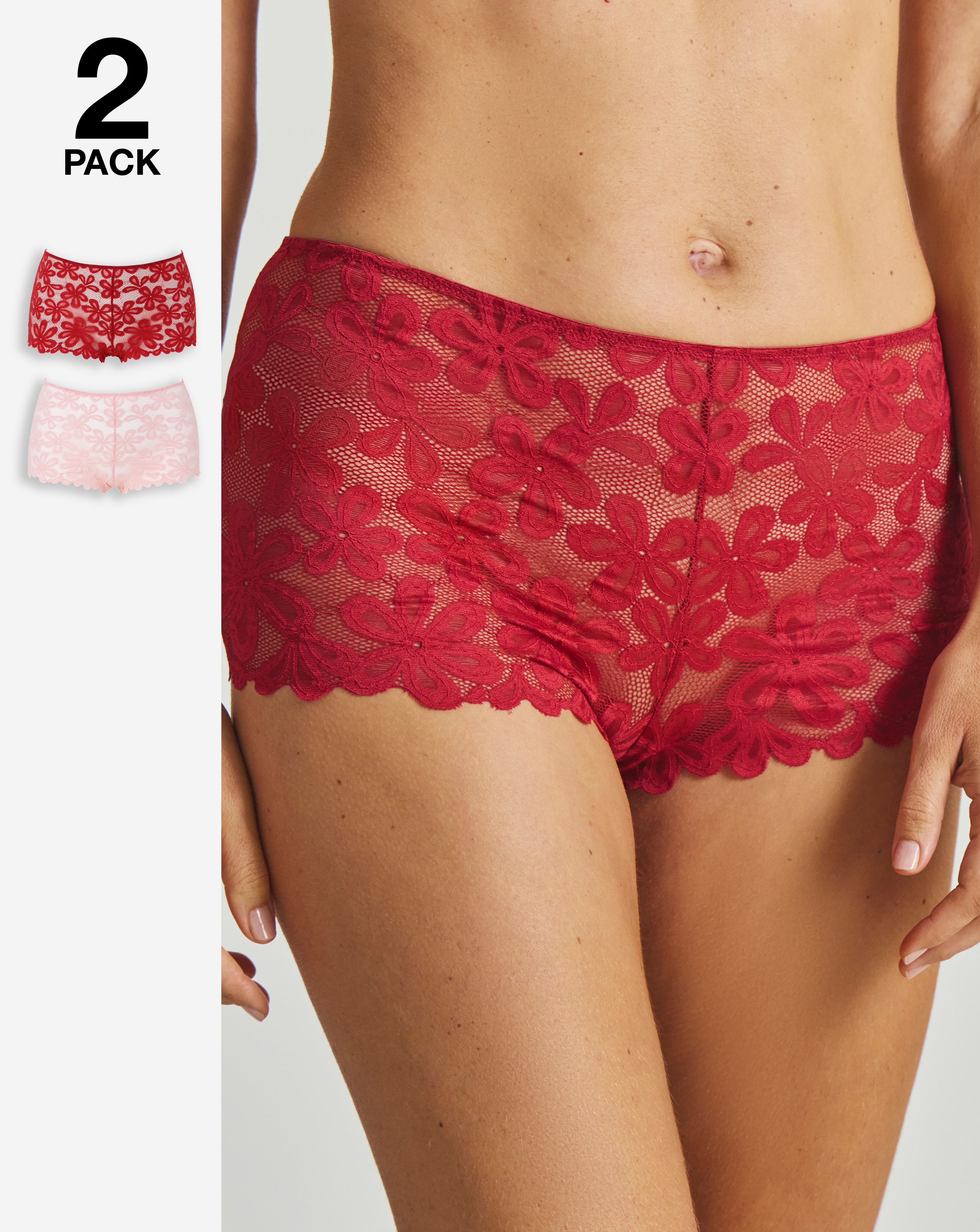 New In - 2 Pack Daisy Lace Shorts