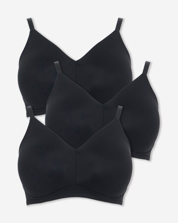 Pretty Secrets (3 Pack) Claire Micro Moulded Full Cup Non Wired Bras (B-E)