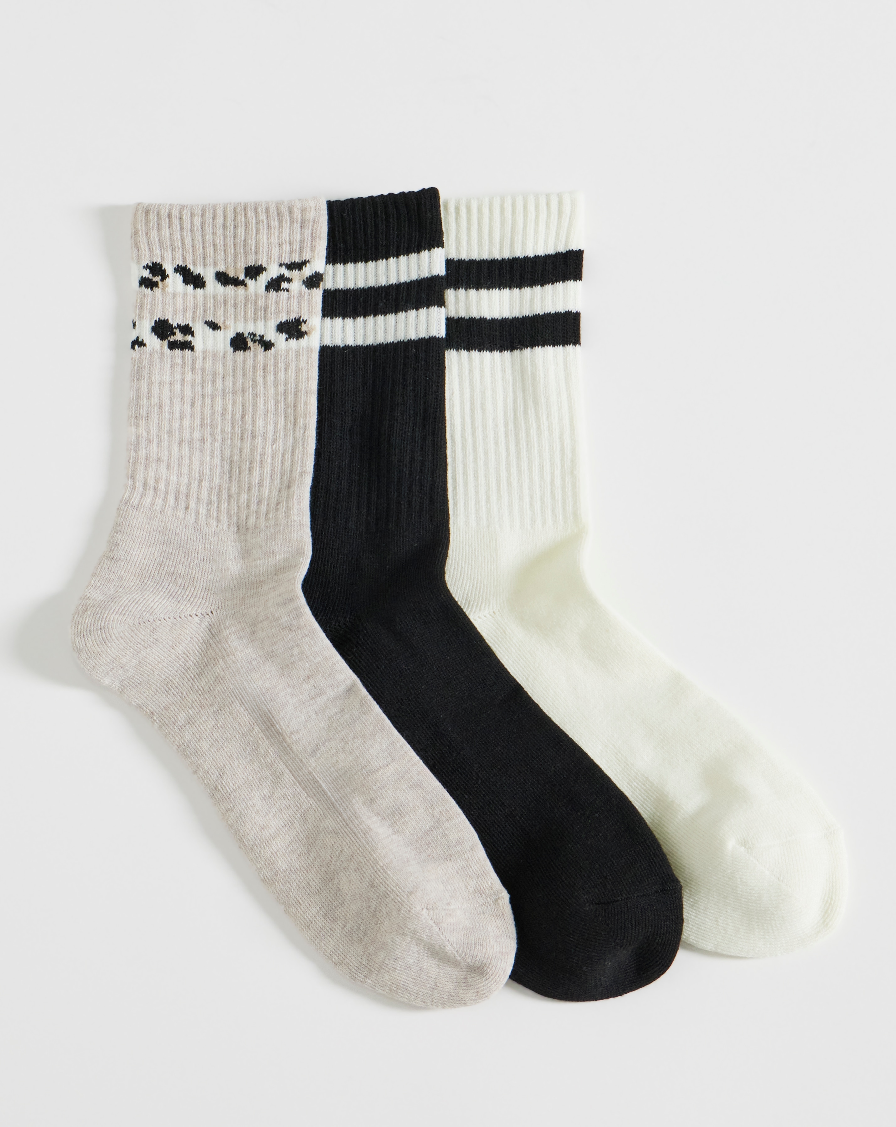 3PK SPORTS ANIMAL SOCKS