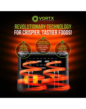 Tower Vortx 8L Dual Basket Air Fryer