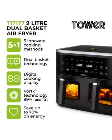 Tower Vortx 8L Dual Basket Air Fryer