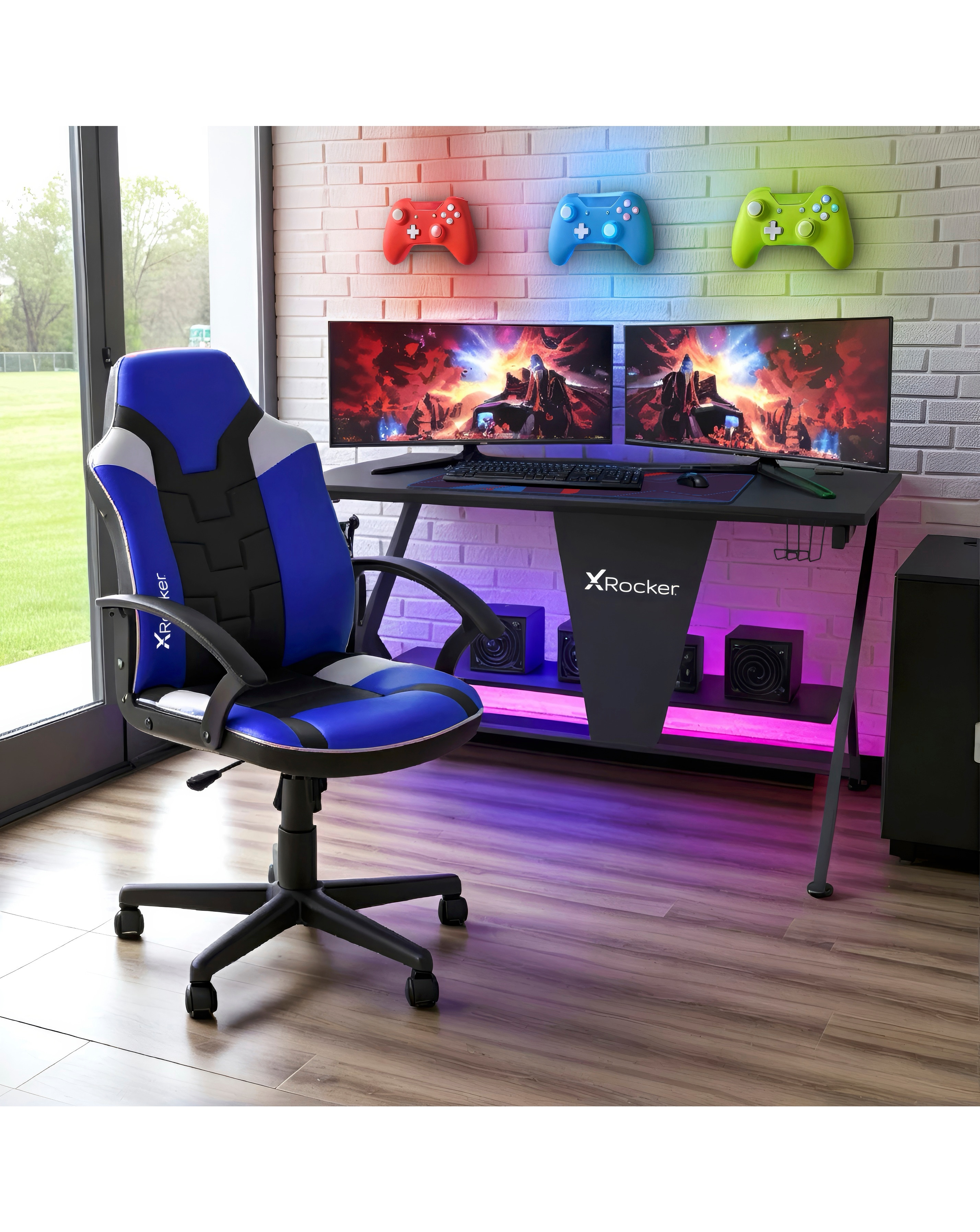 X Rocker Gaming Chair & Desk Bundle