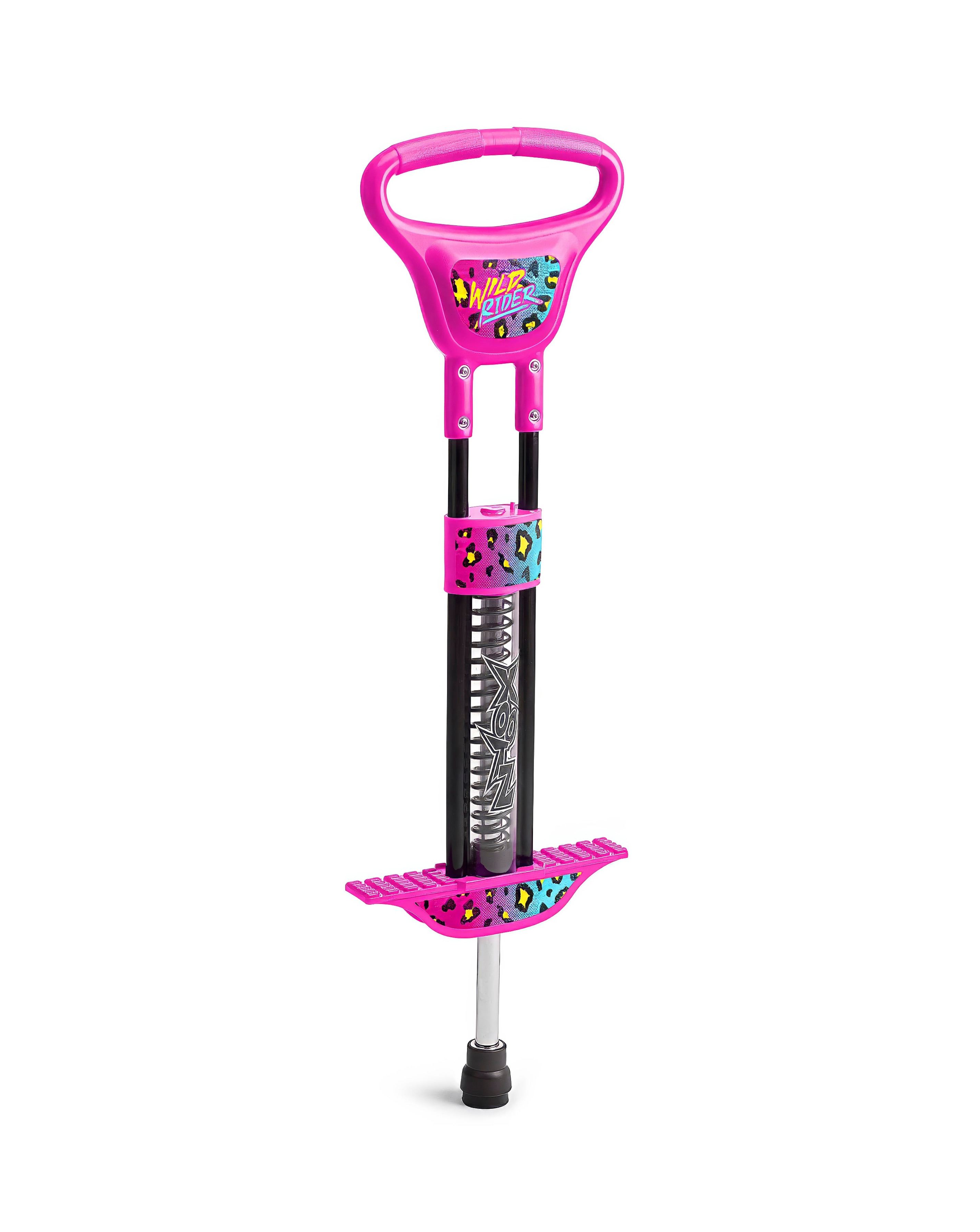Xootz Rider LED Pogo - Pink Leopard