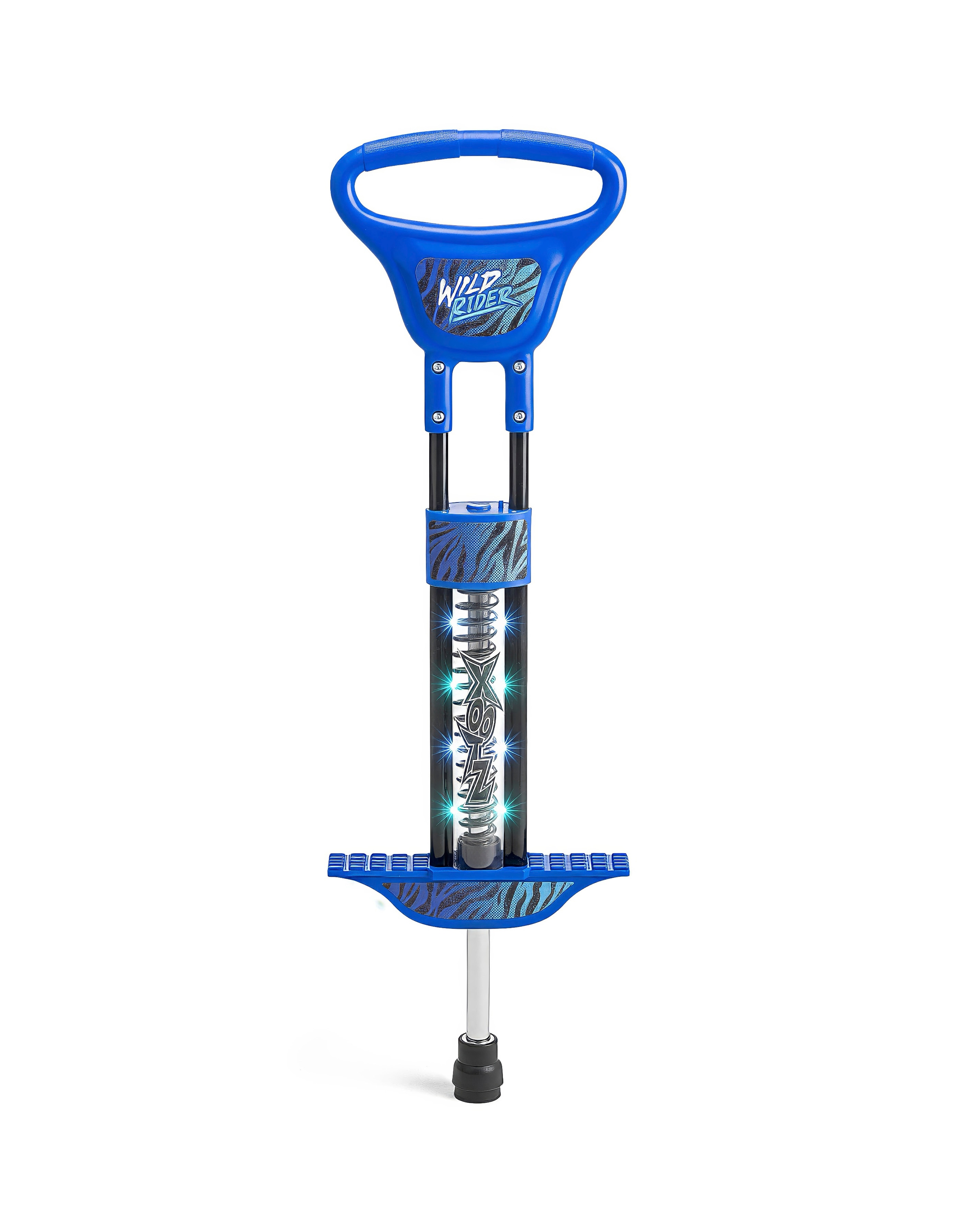 Xootz Rider LED Pogo - Blue Tiger