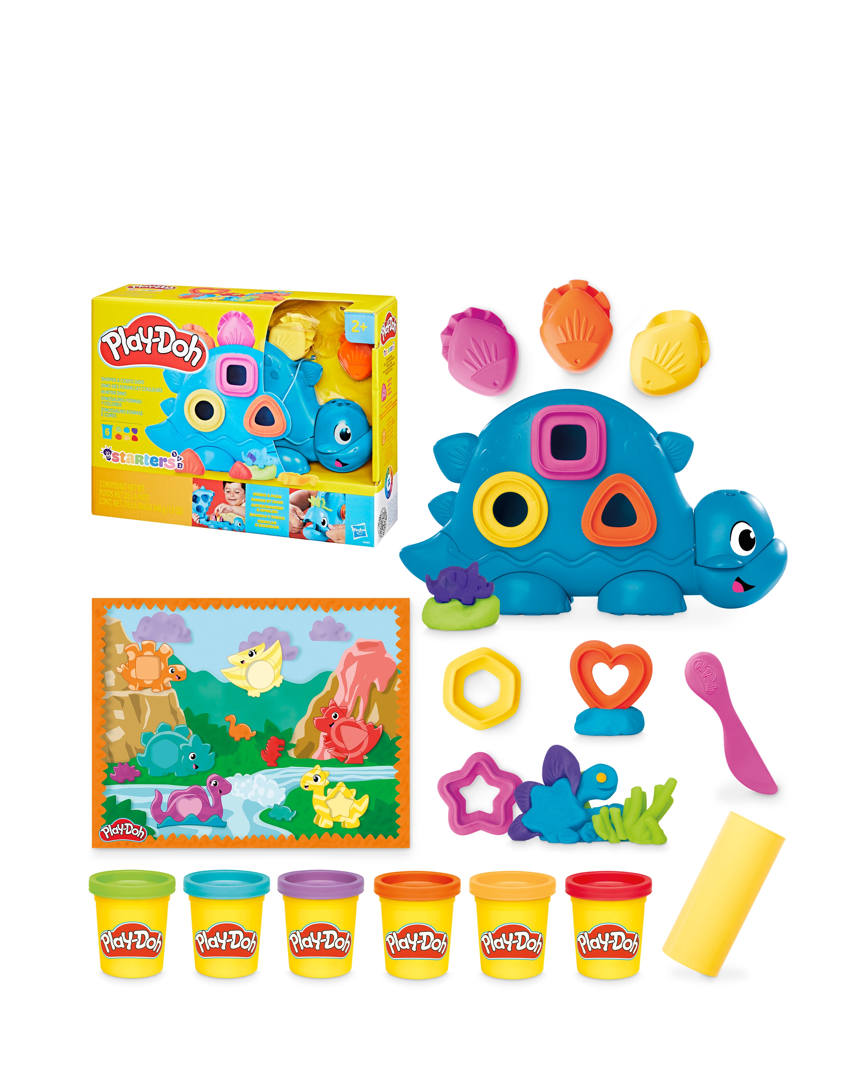 Play-Doh Shapes & Colours Dinosaur Toy S