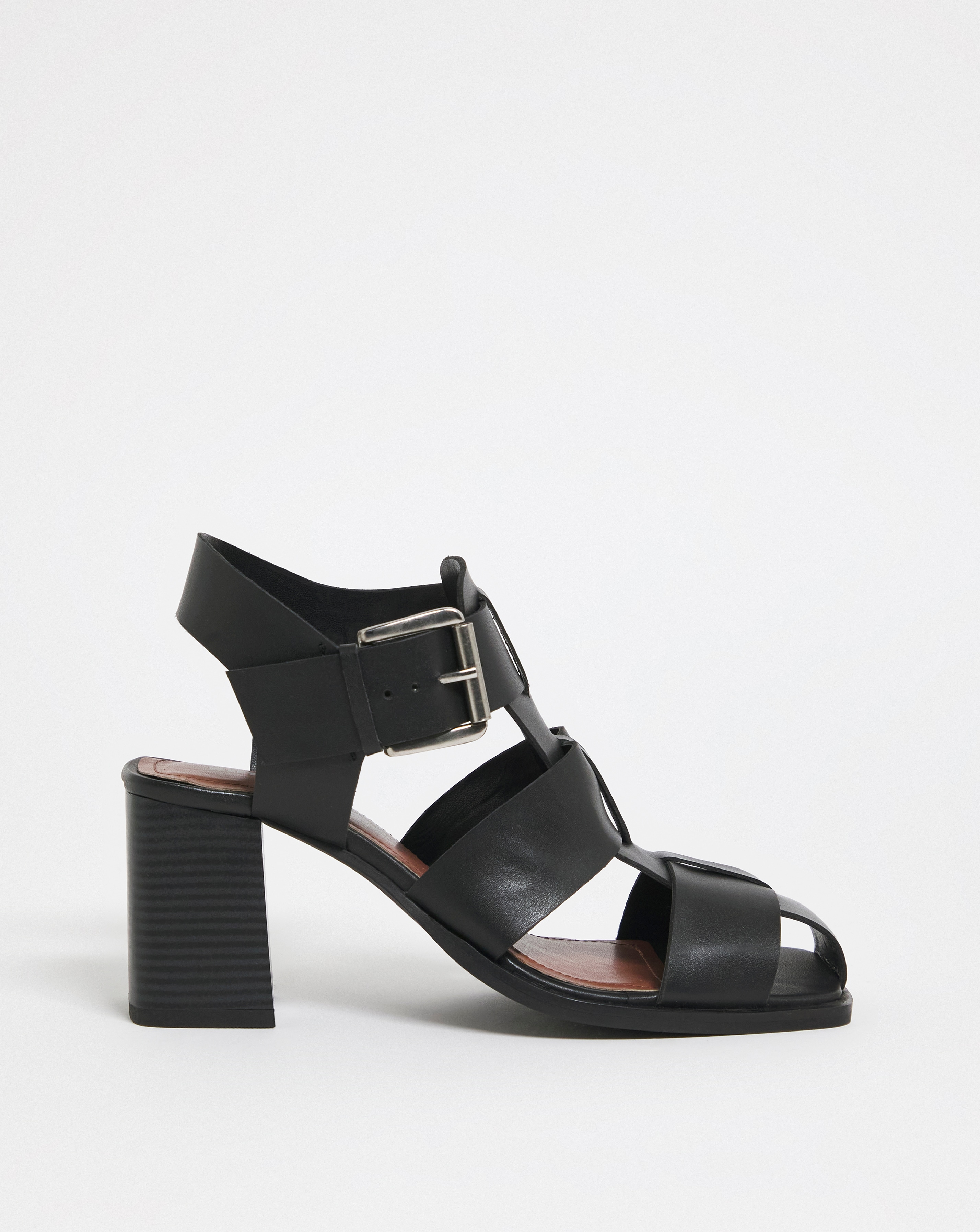 Fisherman Block Heeled Shoes Ex Wide