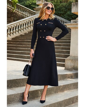 Sosandar Button And Chain Dress
