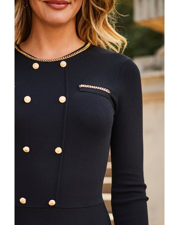 Sosandar Button And Chain Dress