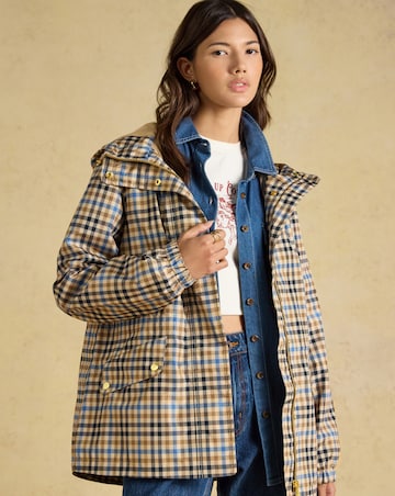 Joules Everdry Check Raincoat