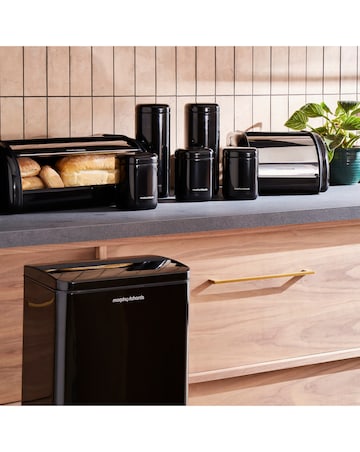 Morphy Richards Set of 3 Canisters - Black