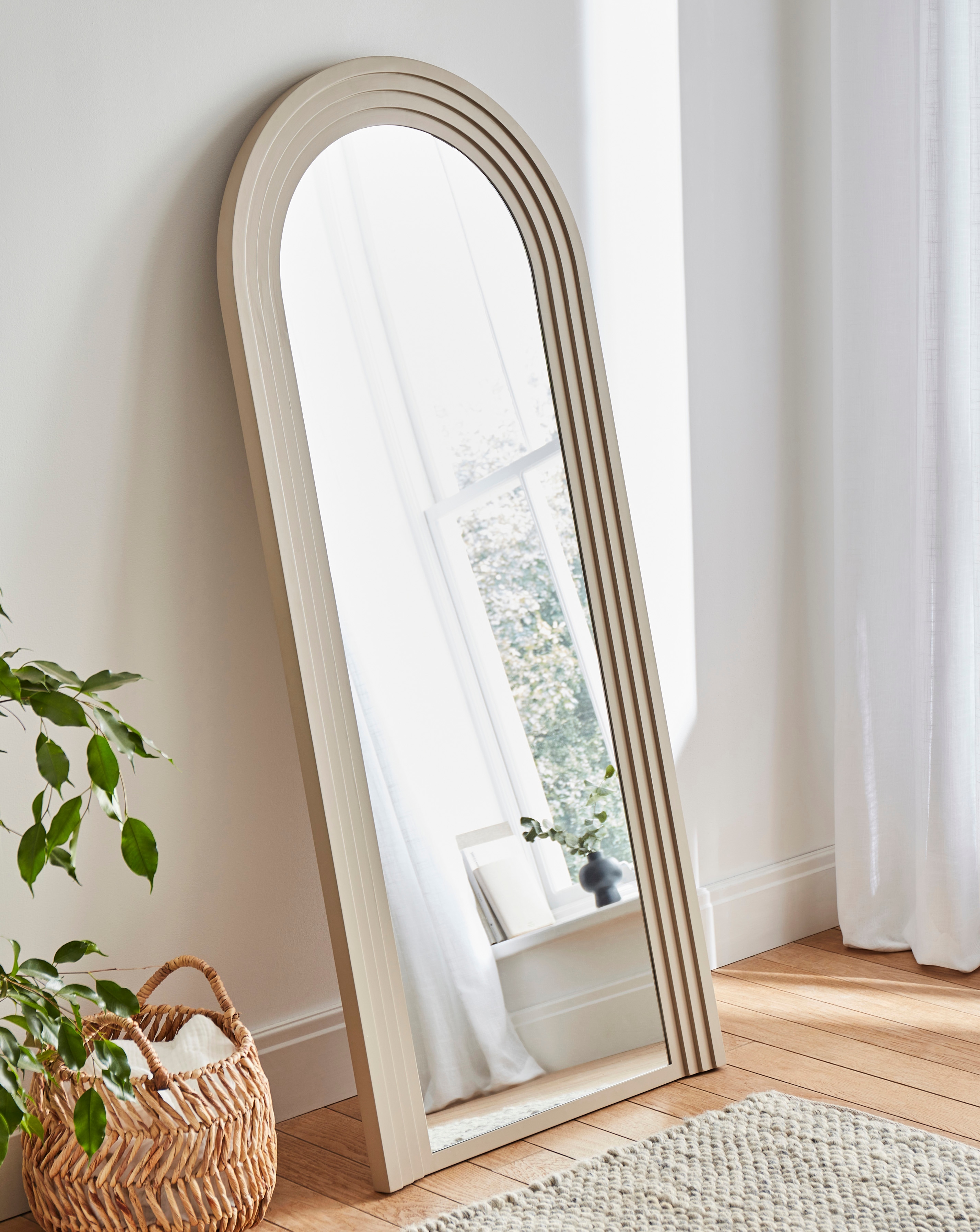 New In - Ribbed Arch Leaner Mirror