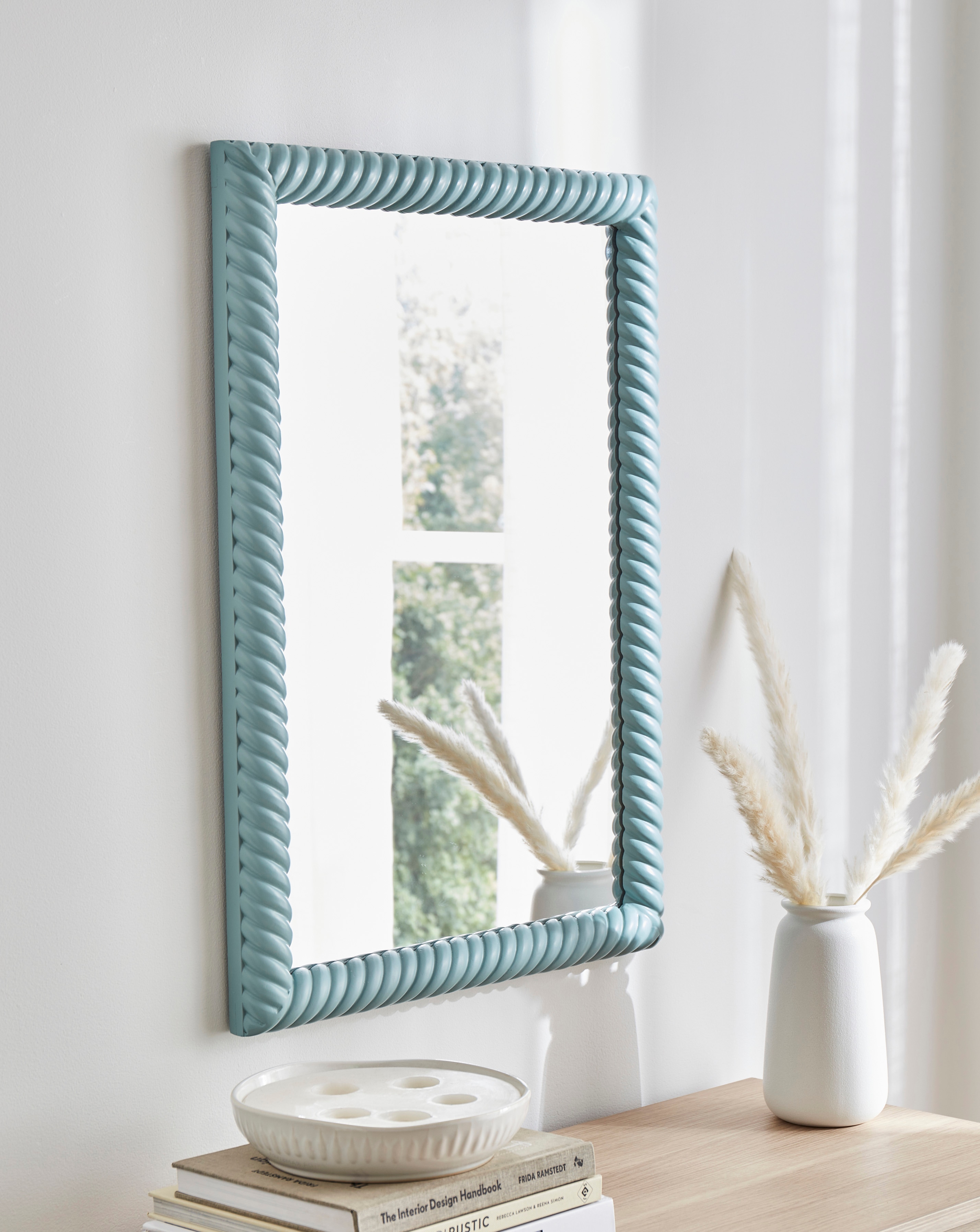 New In - Duck Egg Blue Wall Mirror