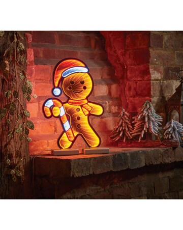 Three Kings 40cm Mr Gingerbread Infinity LED Christmas Light Figure