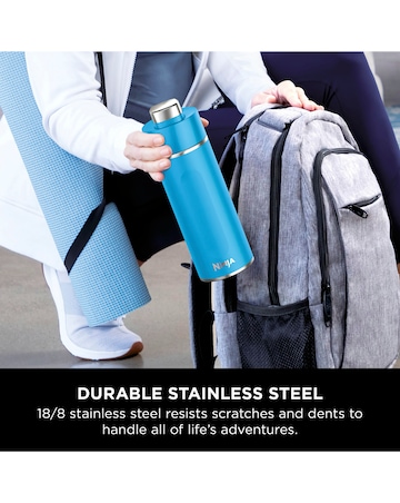 Ninja Thirsti Carbonated 530ml 18oz Bottle with Carbonation Lid in Tropical Blue