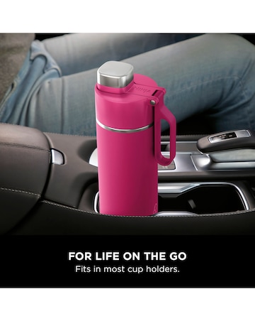 Ninja Thirsti Carbonated 530ml 18oz Bottle with Carbonation Lid in Pink