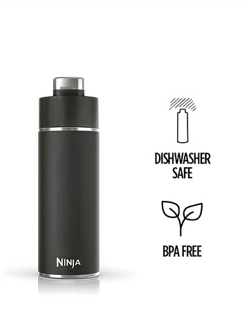 Ninja Thirsti Carbonated 700ml 24oz Bottle with Carbonation Lid in Black