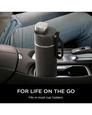 Ninja Thirsti Carbonated 700ml 24oz Bottle with Carbonation Lid in Black