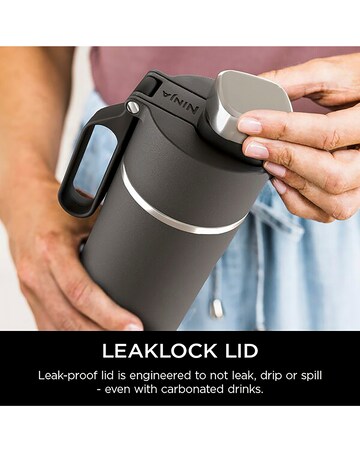 Ninja Thirsti Carbonated 700ml 24oz Bottle with Carbonation Lid in Black