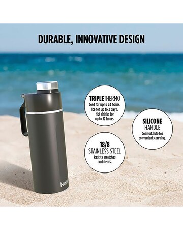 Ninja Thirsti Carbonated 700ml 24oz Bottle with Carbonation Lid in Black