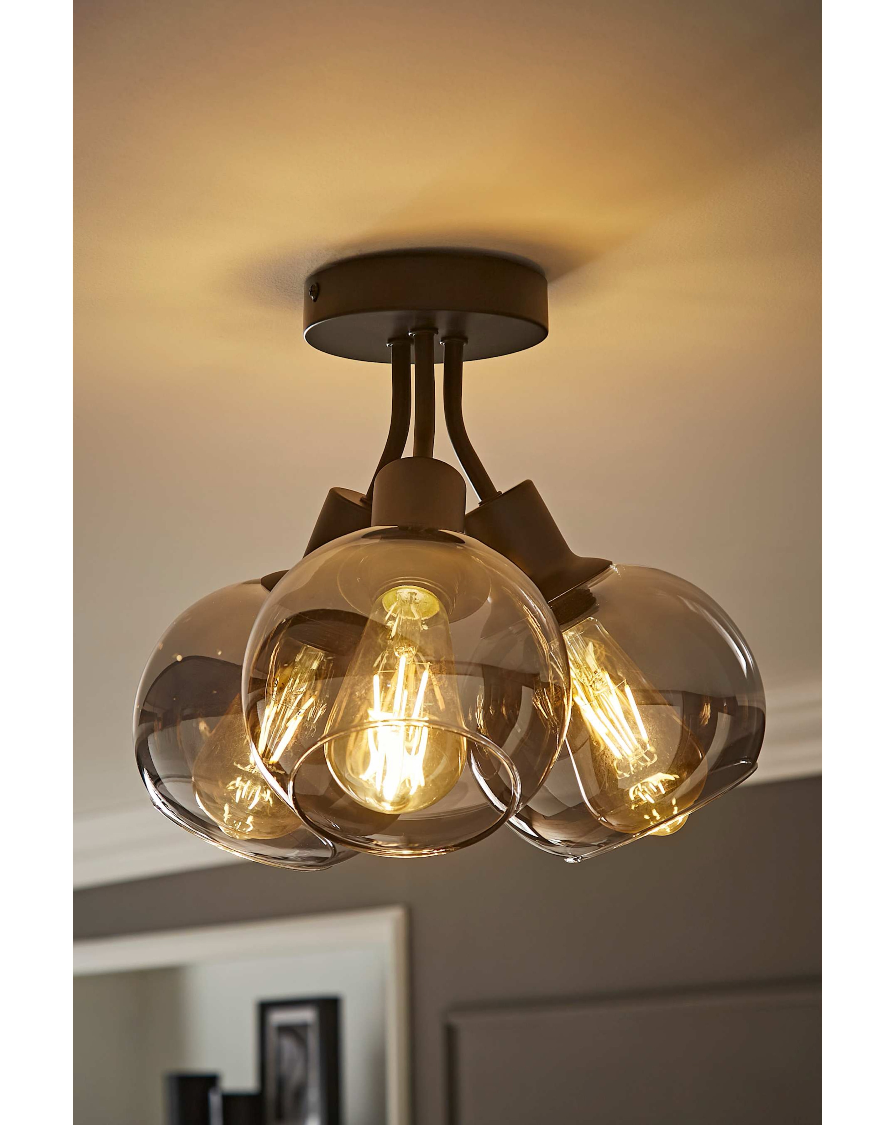 New In - Bellamy Black Glass Bubble Ceiling Light